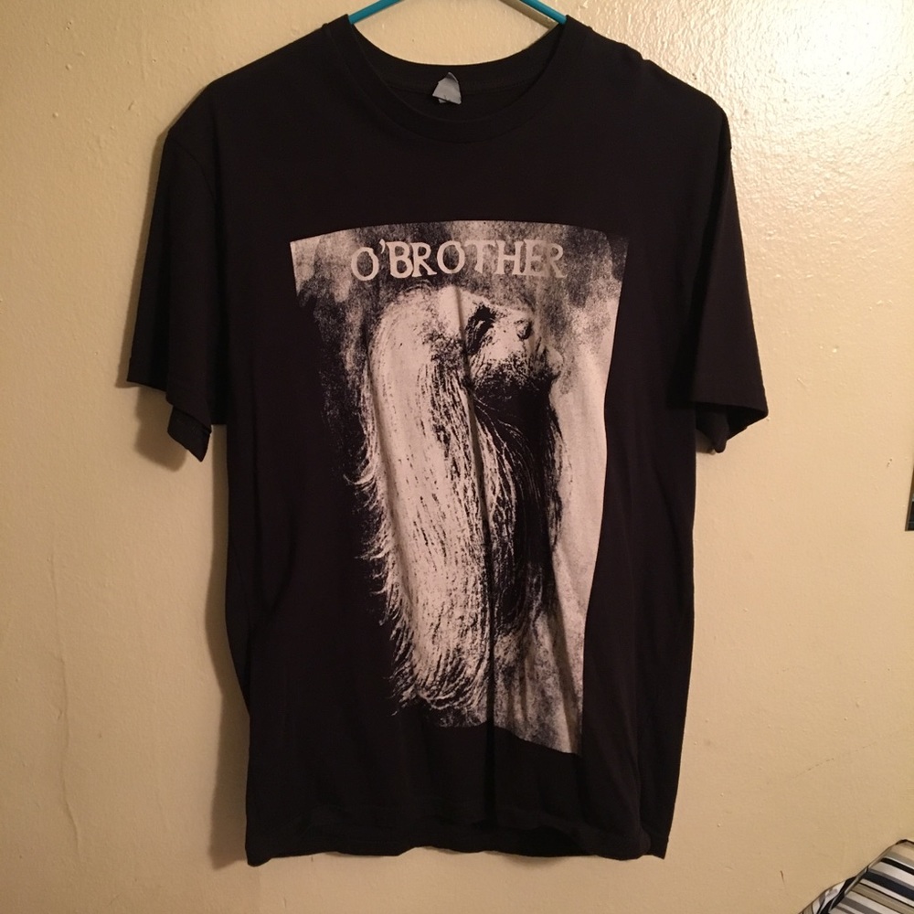 O’Brother band T-shirt.